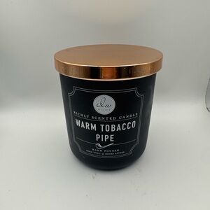 DW Home Warm Tobacco Scented Candle Black Glass Jar 33hr Burn